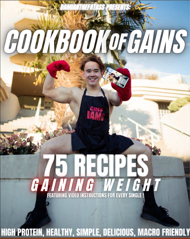 Buy <b>DAMIANTHEFATASS COOKBOOK OF GAINS</b> <br/>and get
